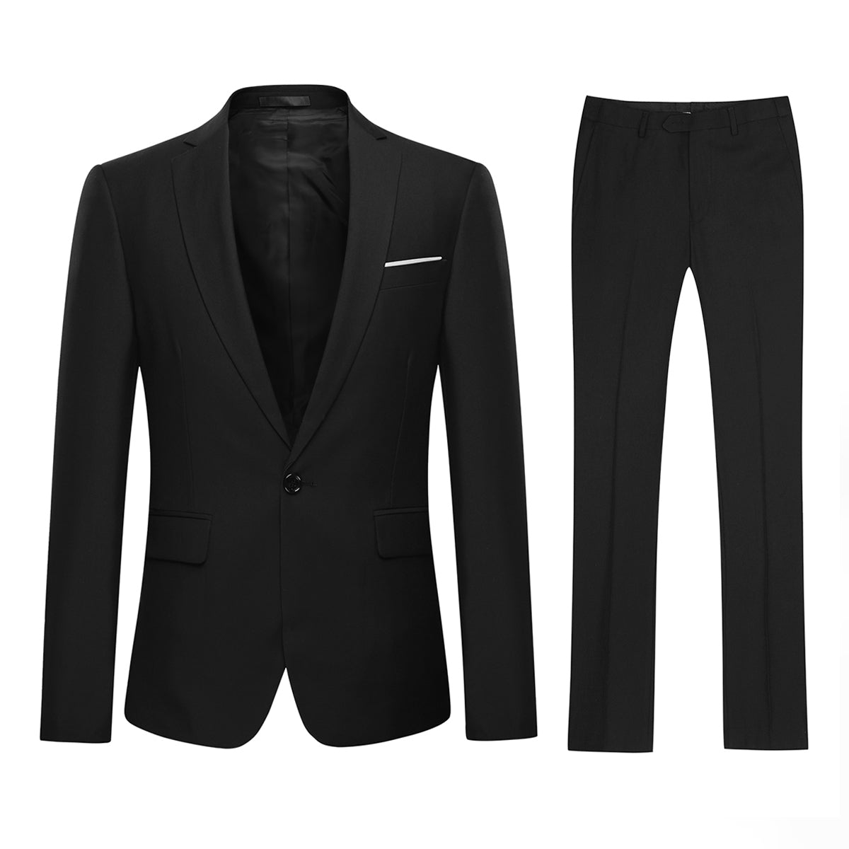 Cloudstyle Men's 2-Piece Suits Slim Fit 1 Button Dress Suit Jacket Blazer & Pants Set