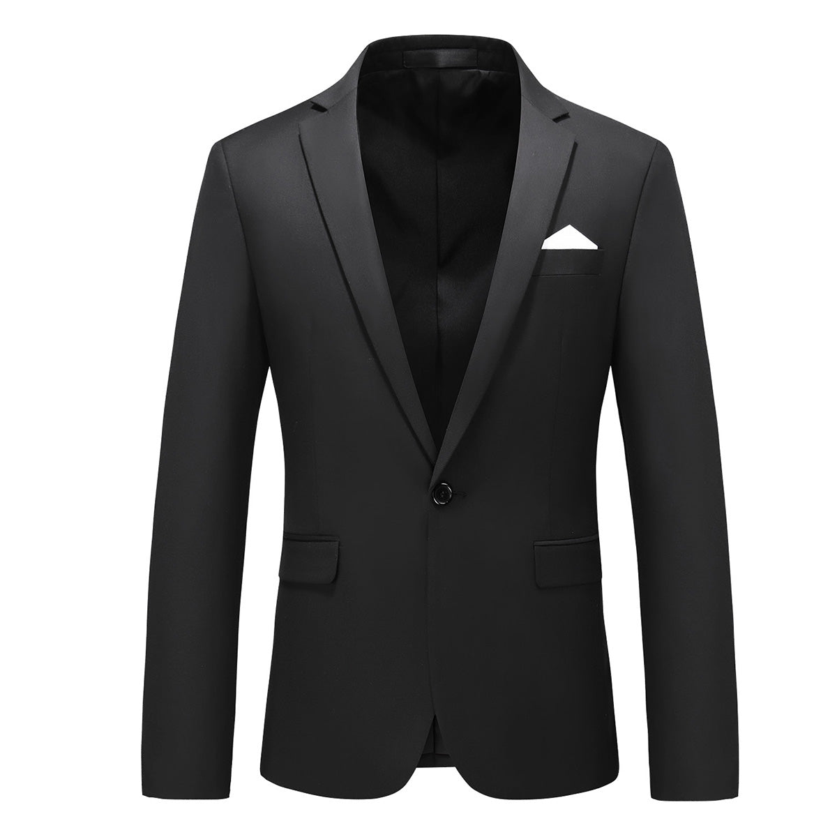 Cloudstyle Men's Suit Jacket One Button Slim Fit Sport Coat Daily Black Blazer