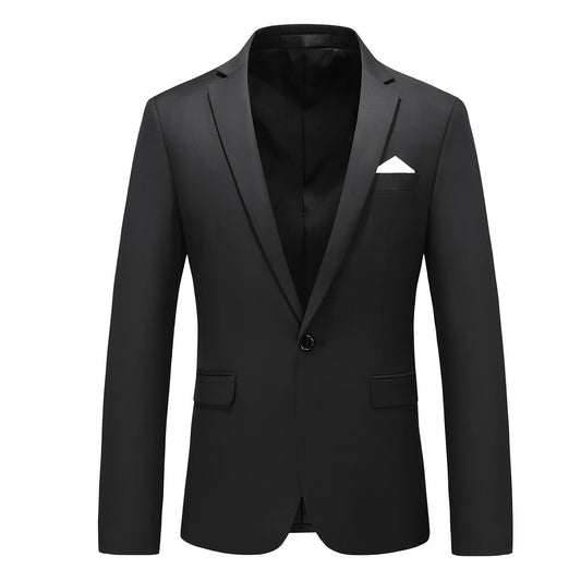 Cloudstyle Men's Suit Jacket One Button Slim Fit Sport Coat Daily Black Blazer
