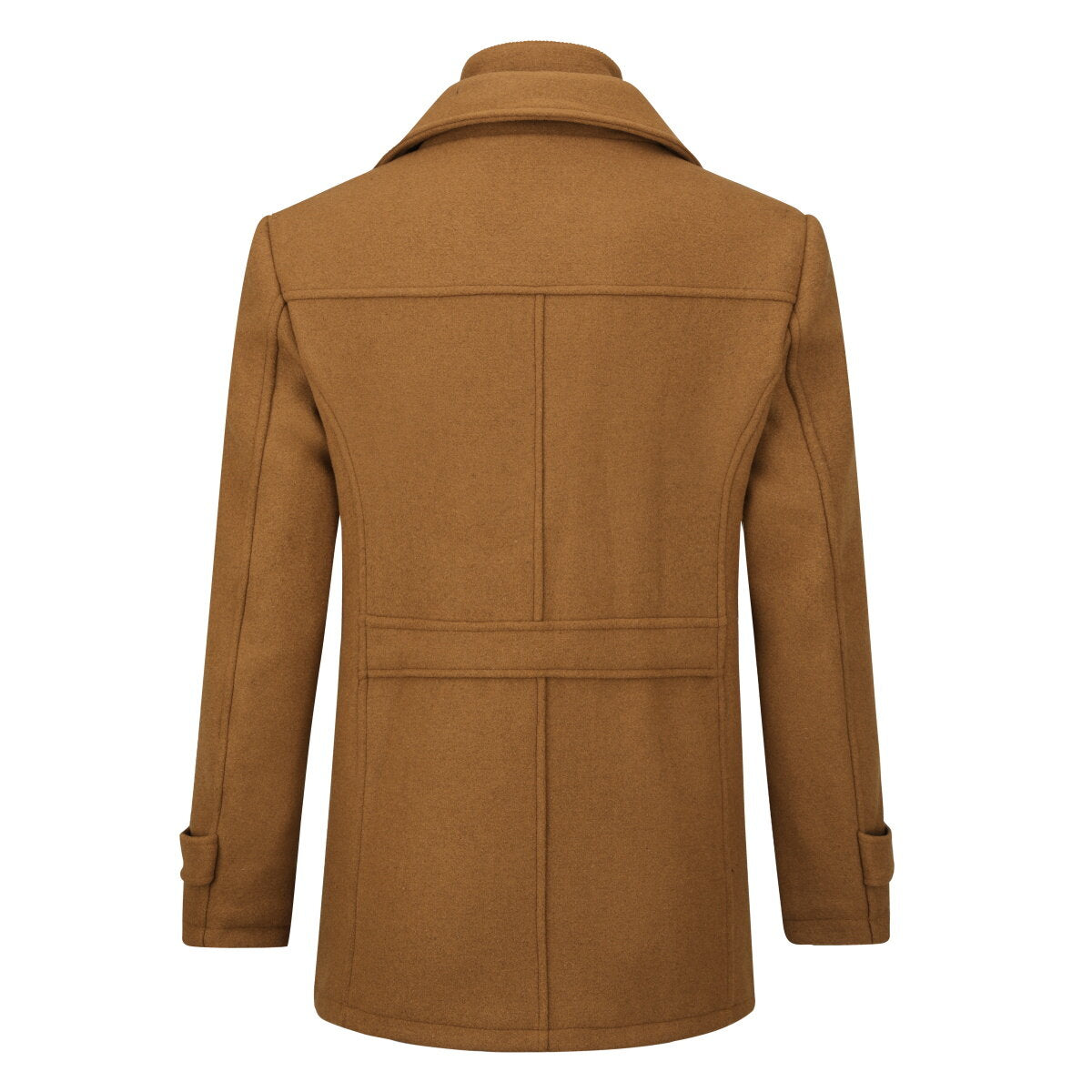 YFFUSHI Mens Wool Coats Military Winter Double Collar Trench Coat Thick Casual Peacoat
