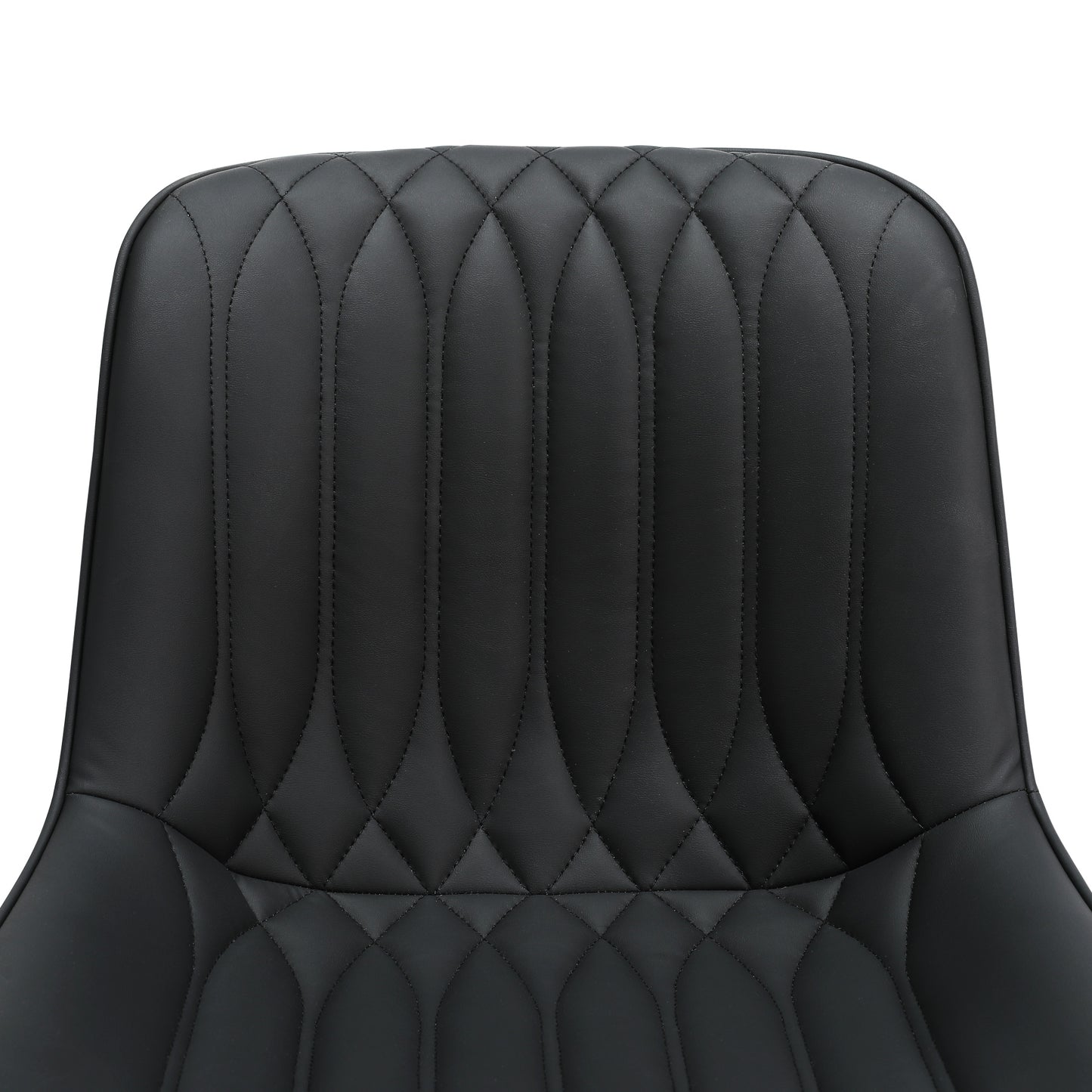 Cadeira de Jantar em Pele de Gato com Friso Vertical*2 HOMEMIYN (54x53x96 cm - preto)