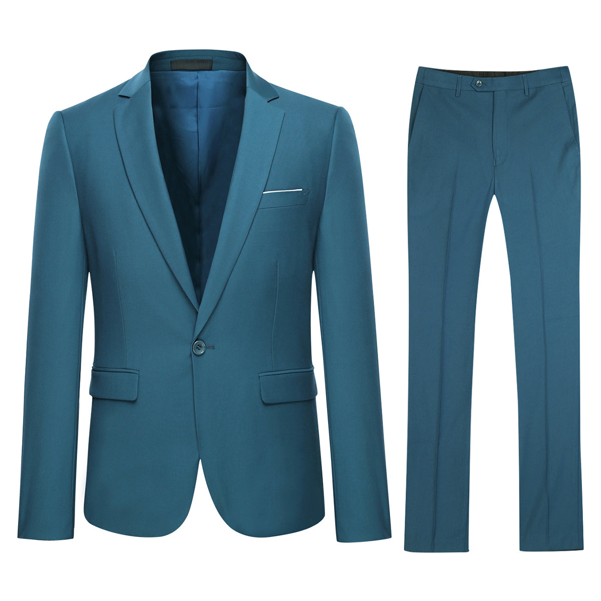 Cloudstyle Men's 2-Piece Suits Slim Fit 1 Button Dress Suit Jacket Blazer & Pants Set