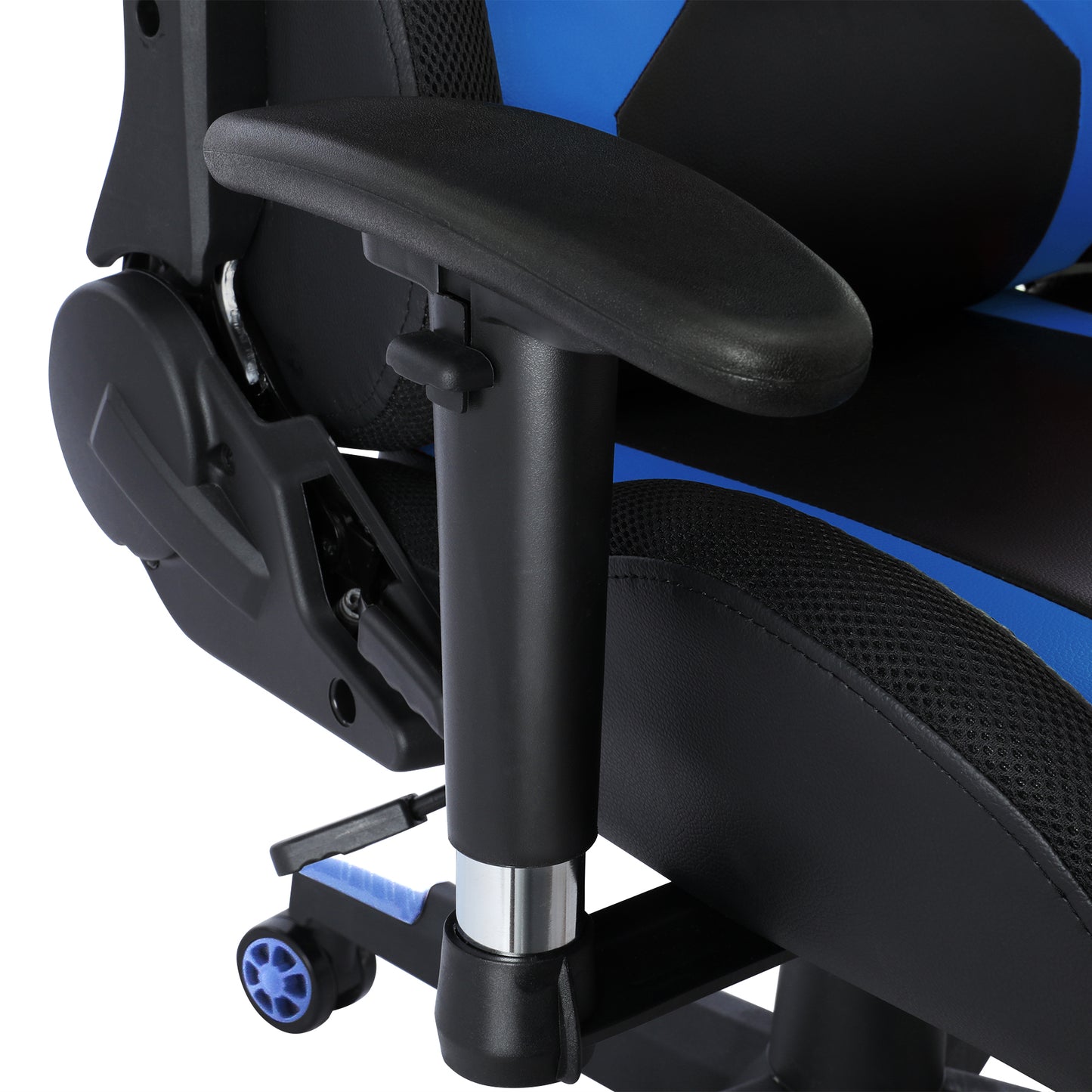 Gaming-Stuhl mit RGB-LED-Beleuchtung und integrierten Lautsprechern – Rennsport-Design – PC-Gamingstuhl aus PU-Leder