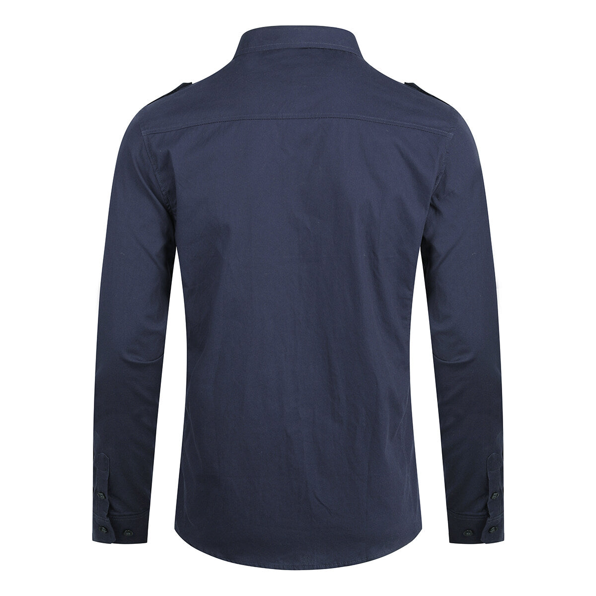 YFFUSHI Mens Utility Shirt Cotton Multi-pocket Slim Fit Top with Epaulette