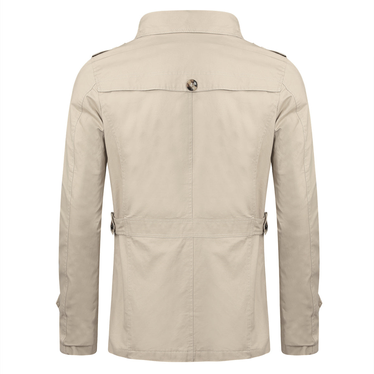 Mens Single Breasted Windproof Overcoat Long Style Jacket