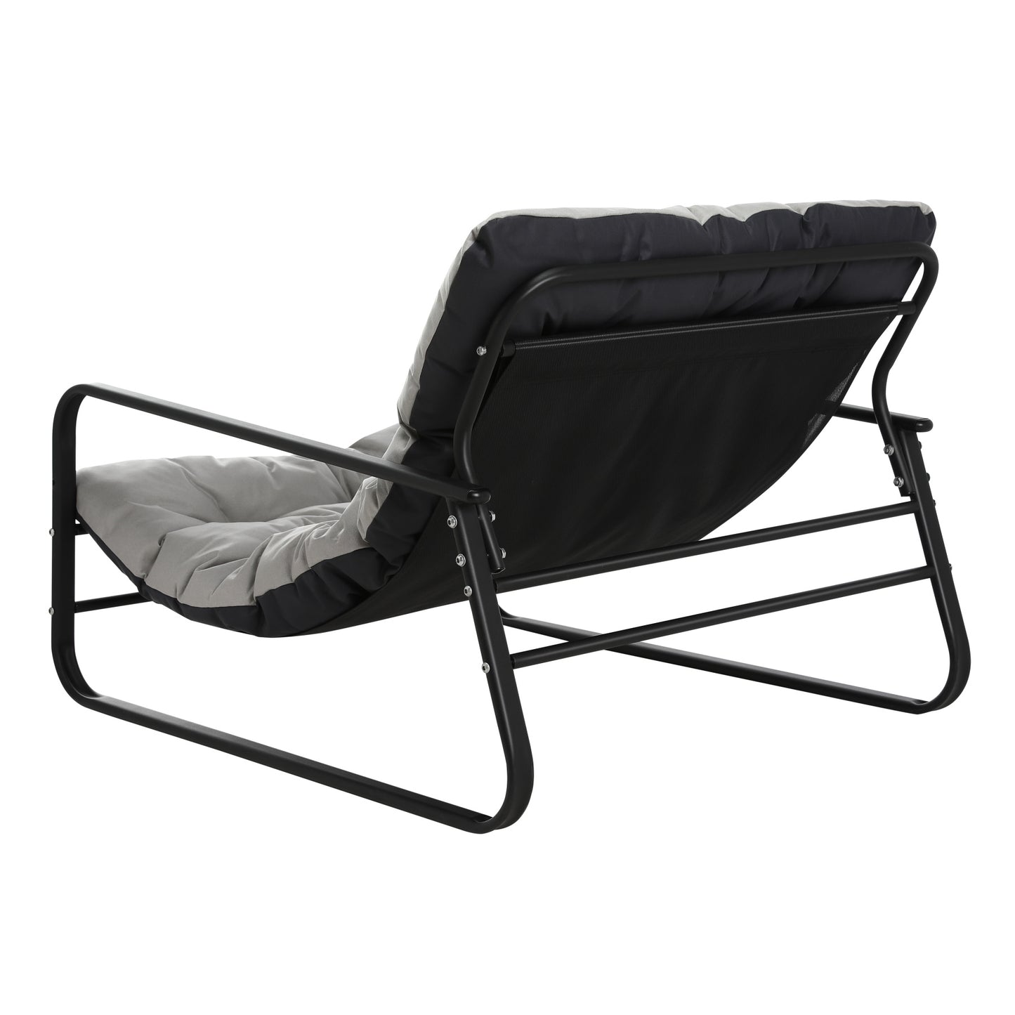 Cadeira de jardim HOMEMIYN (116,5 x 92 x 72cm - aço - cinza)