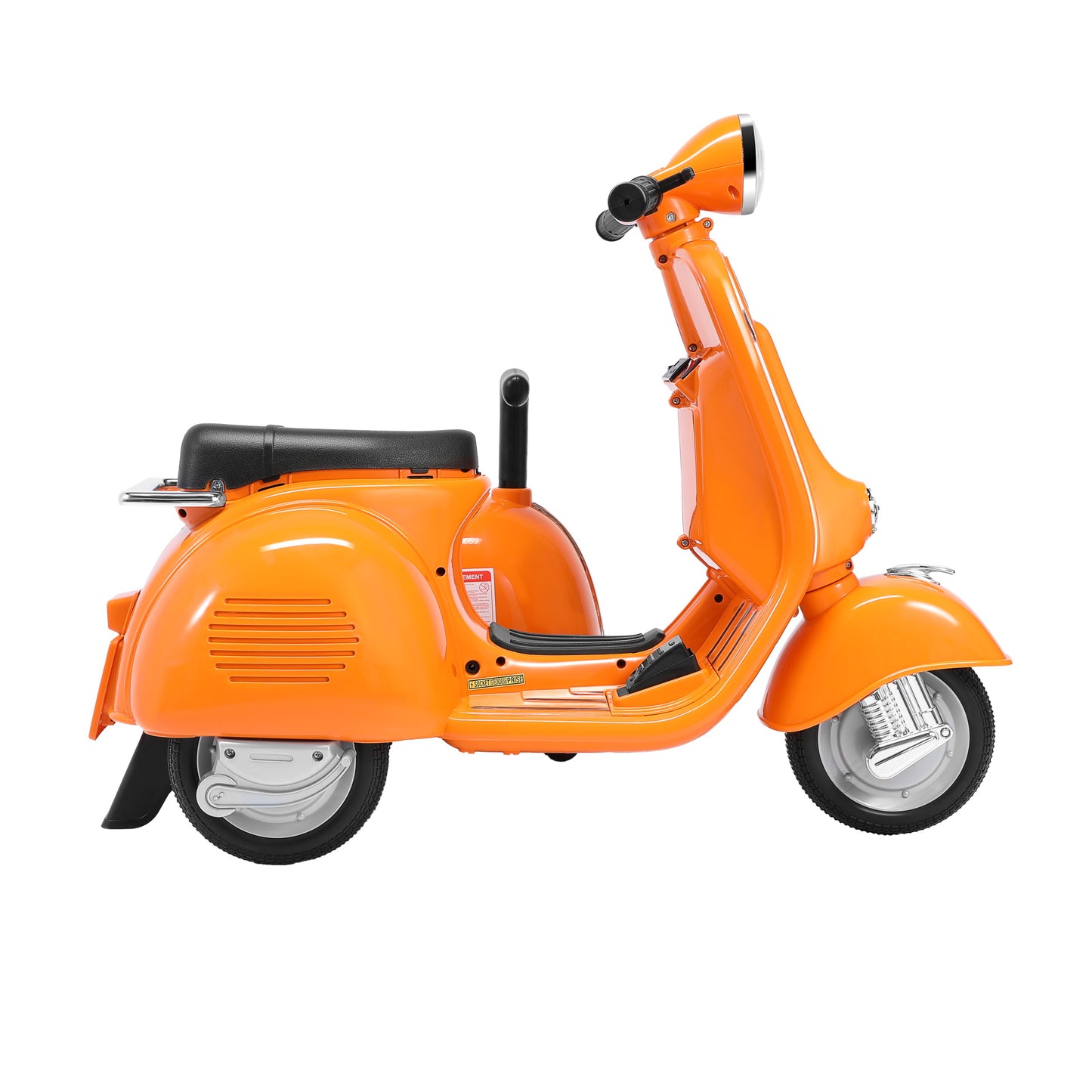 Vespa scooter moto électrique double pour enfants - ORYXEARTH - Orange - 6V - 4 roues