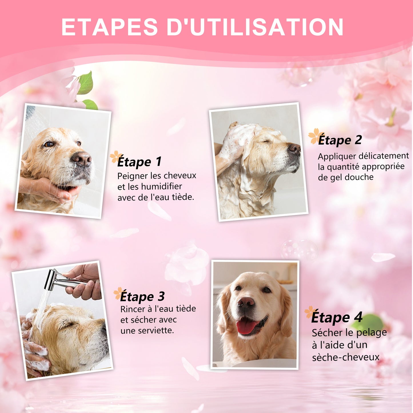 Hondenshampoo 250ml，Natuurlijk extract，Geurneutraliserende shampoo voor honden met gevoelige huid，Shampoo zonder toevoegingen，Hydraterende shampoo