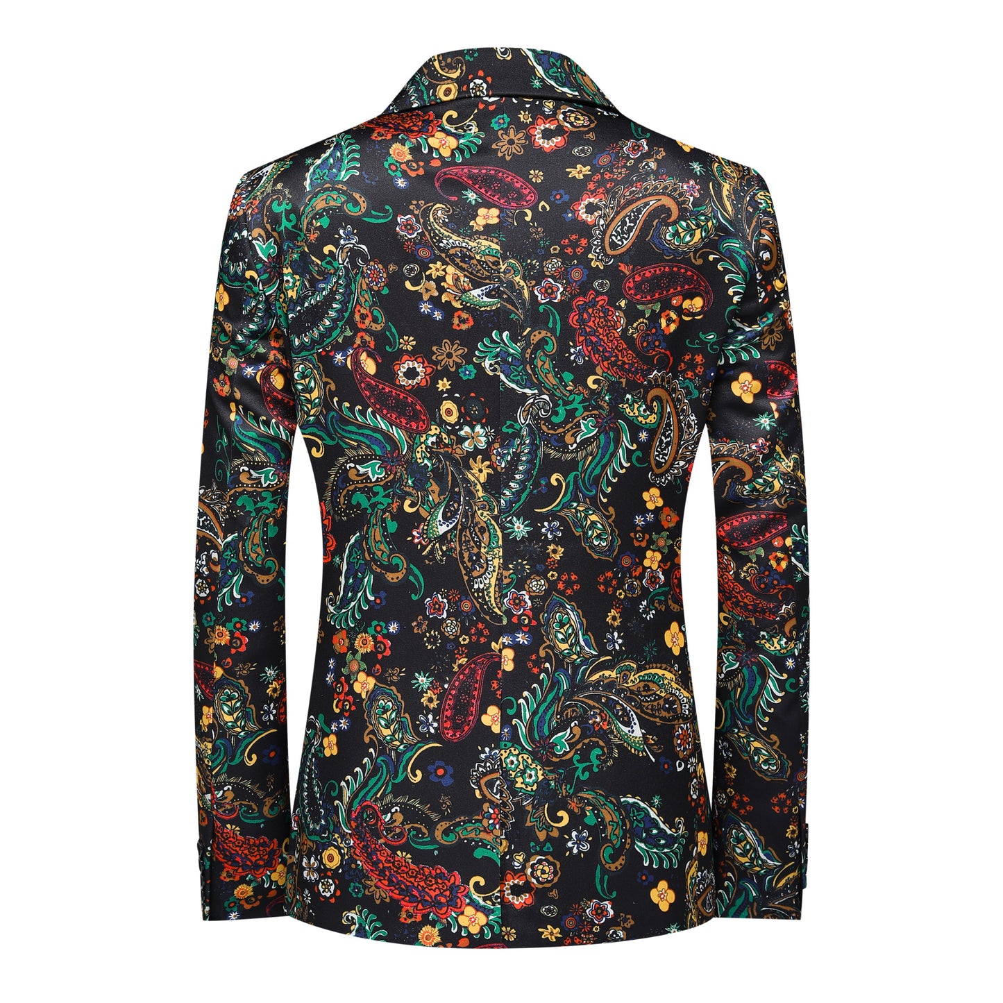 Cloudstyle Mens 2 Piece Print Suit Floral Party Dress Jacket Slim 2 Button Blazer Pants