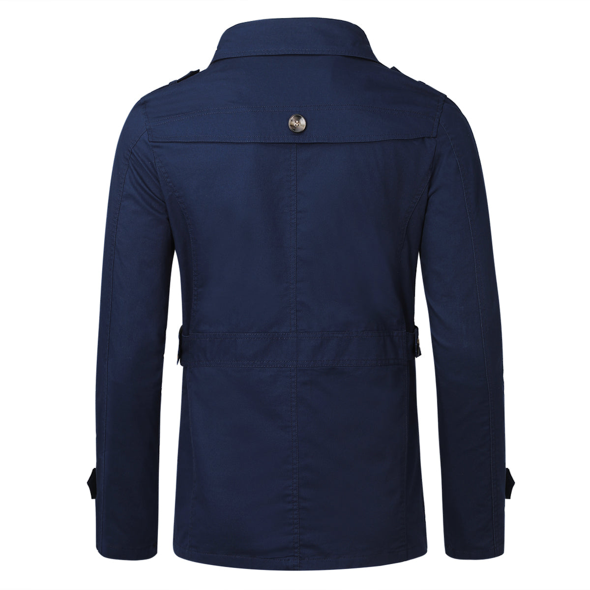 Mens Single Breasted Windproof Overcoat Long Style Jacket