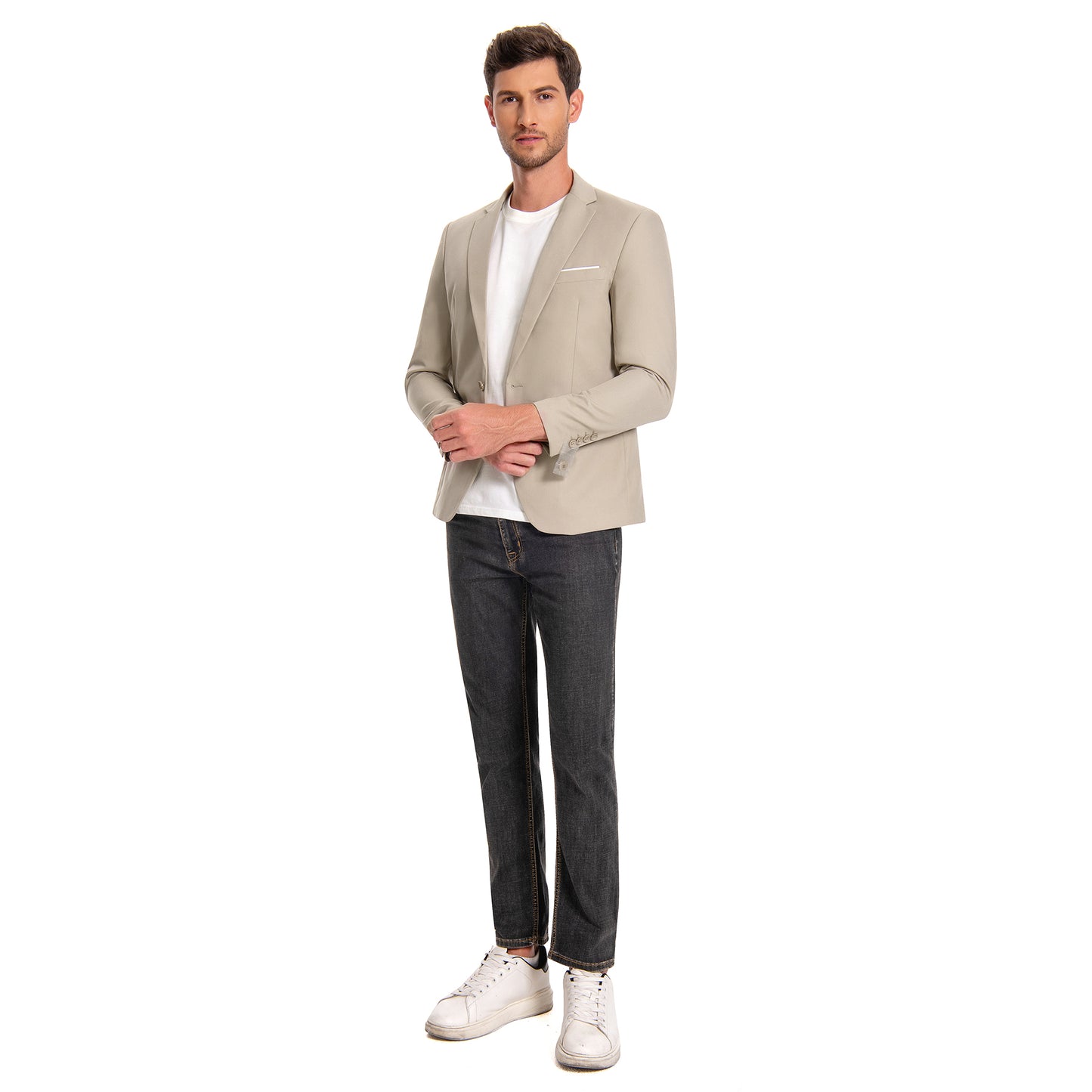 Cloudstyle Men's Suit Jacket One Button Slim Fit Sport Coat Business Daily Blazer
