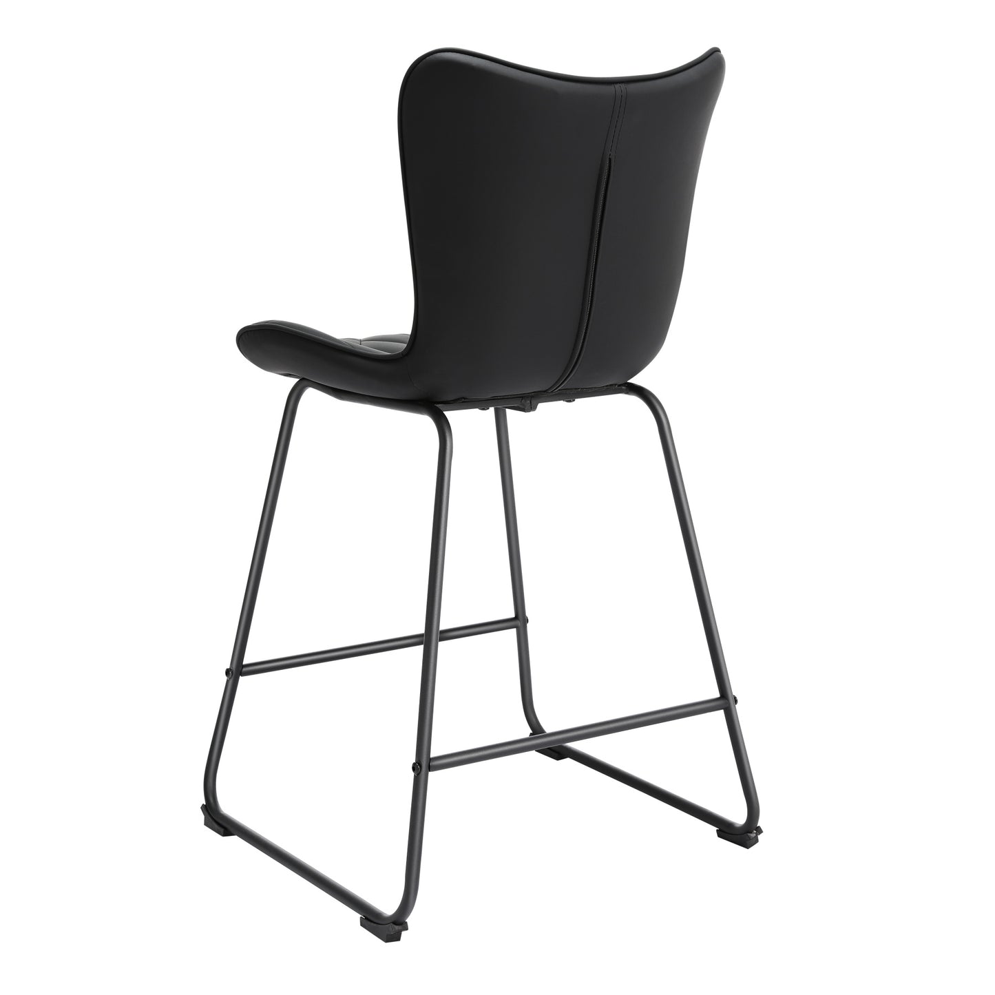 Banco de Bar em Pele de Gato - Diamond Quilted*2 HOMEMIYN (54x53x96 cm - preto)