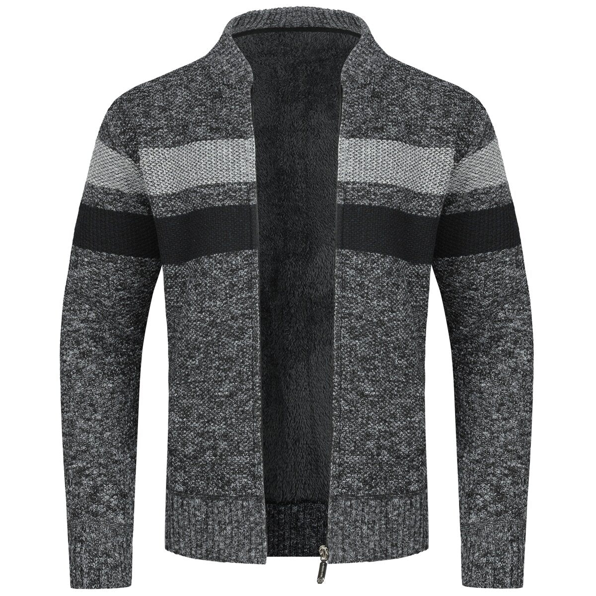 YOUTHUP Mens Casual Slim Full Zip Knitted Cardigan Sweaters