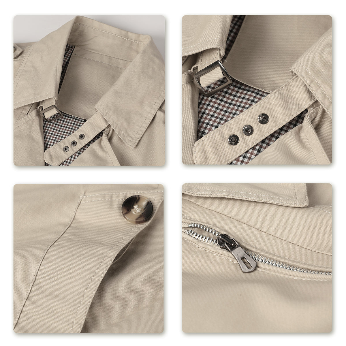 Mens Single Breasted Windproof Overcoat Long Style Jacket