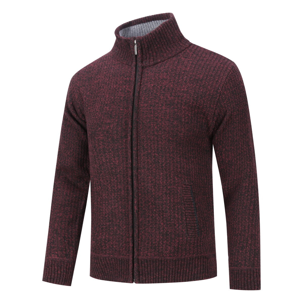 YOUTHUP Mens Slim Fit Solid Color Knit Cardigan