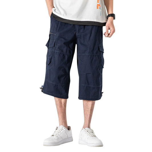 YFFUSHI Mens Casual Multi-pocket 3/4 Capri Pants