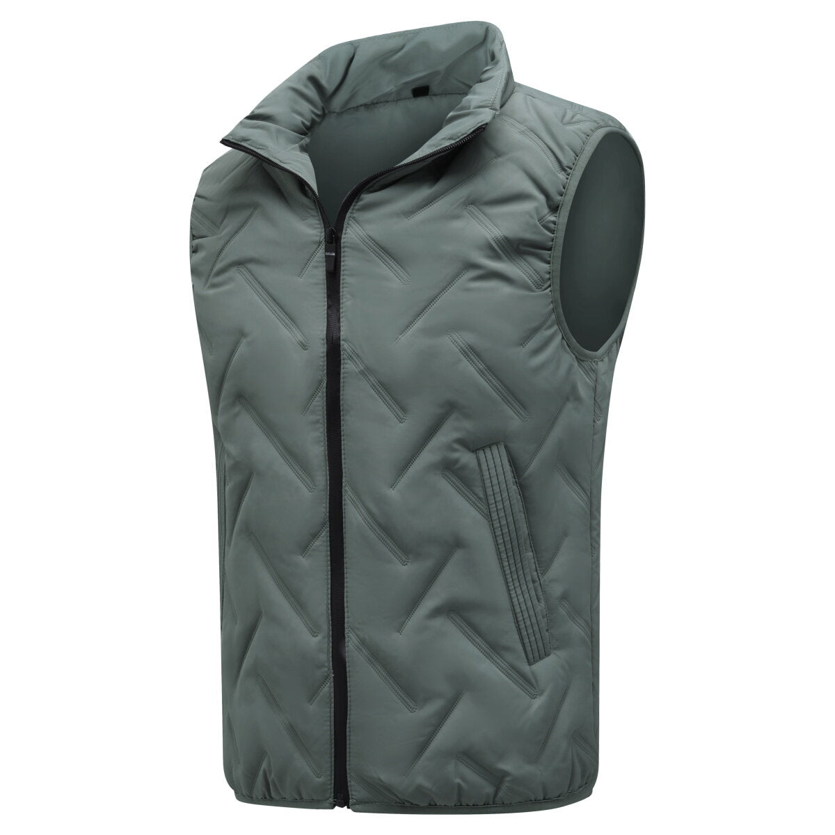 YFFUSHI Mens Bodywarmer Casual Loose Intarsia Down Vest