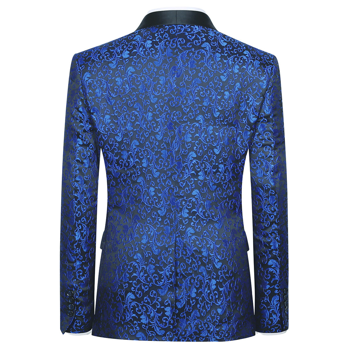 Cloudstyle Mens Floral Jacquard Dress Suit Jacket one Button Print Tux Blazer Sport Coat