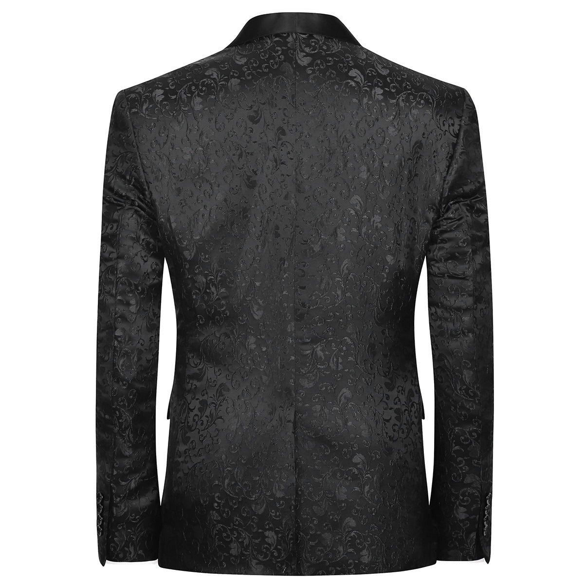 Cloudstyle Mens Floral Jacquard Dress Suit Jacket one Button Print Tux Blazer Sport Coat