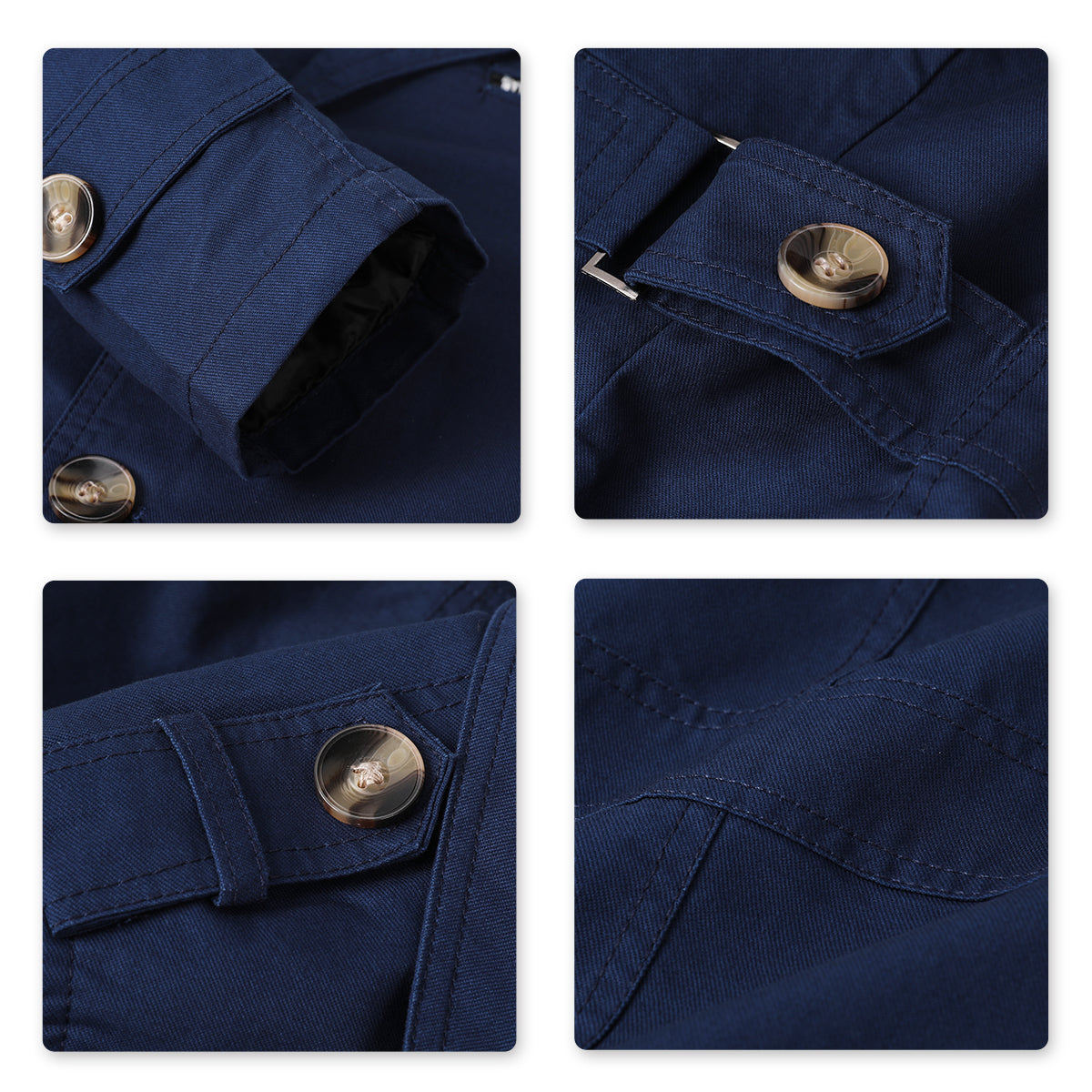 Mens Single Breasted Windproof Overcoat Long Style Jacket