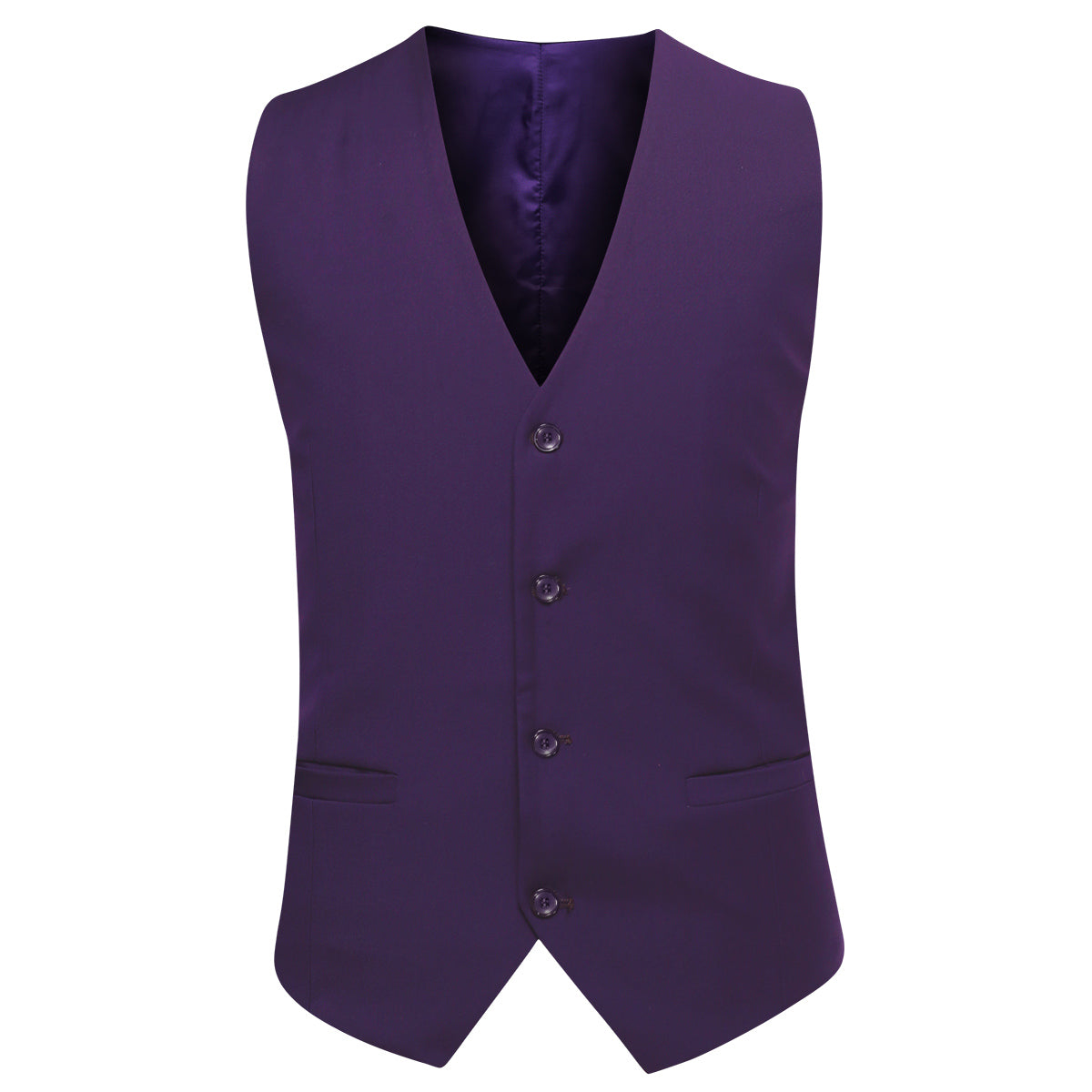 Cloudstyle Men's 3-Piece 2 Buttons Slim Fit Solid Color Jacket Smart Wedding Formal Suit