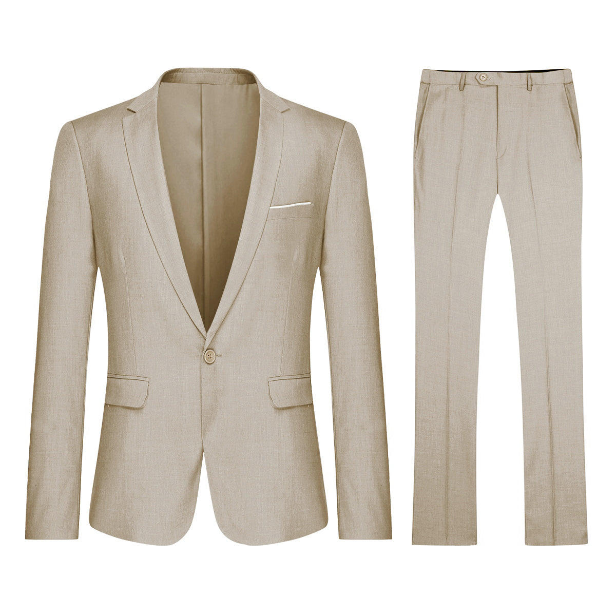Cloudstyle Men's 2-Piece Suits Slim Fit 1 Button Dress Suit Jacket Blazer & Pants Set