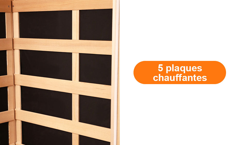 Sauna Infrarouge Portable 1-2 Personnes – Hemlock Canadien avec Bluetooth et Technologie Far Infrared