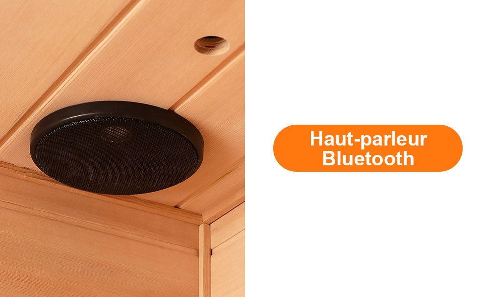 Sauna Infrarouge Portable 1-2 Personnes – Hemlock Canadien avec Bluetooth et Technologie Far Infrared