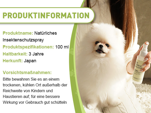 Natürliches Insektenspray für Tiere, 100ml, NATÜRLICHES PFLANZENINSEKTENSPRAY