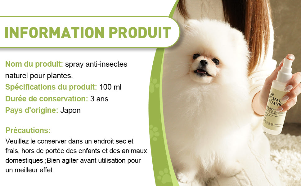 spray anti-insectes naturel pour plantes, 100ml ,SPRAY ANTI-INSECTES NATUREL VEGETAL