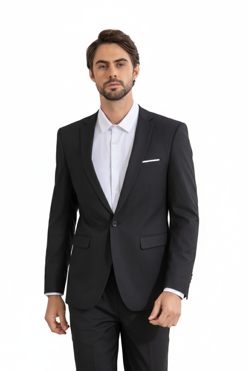 Cloudstyle Men's 2-Piece Suits Slim Fit 1 Button Dress Suit Jacket Blazer & Pants Set