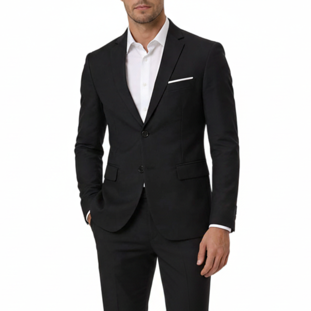 Cloudstyle Men's 2-Piece Suits Slim Fit 2 Button Dress Suit Jacket Blazer & Pants Set
