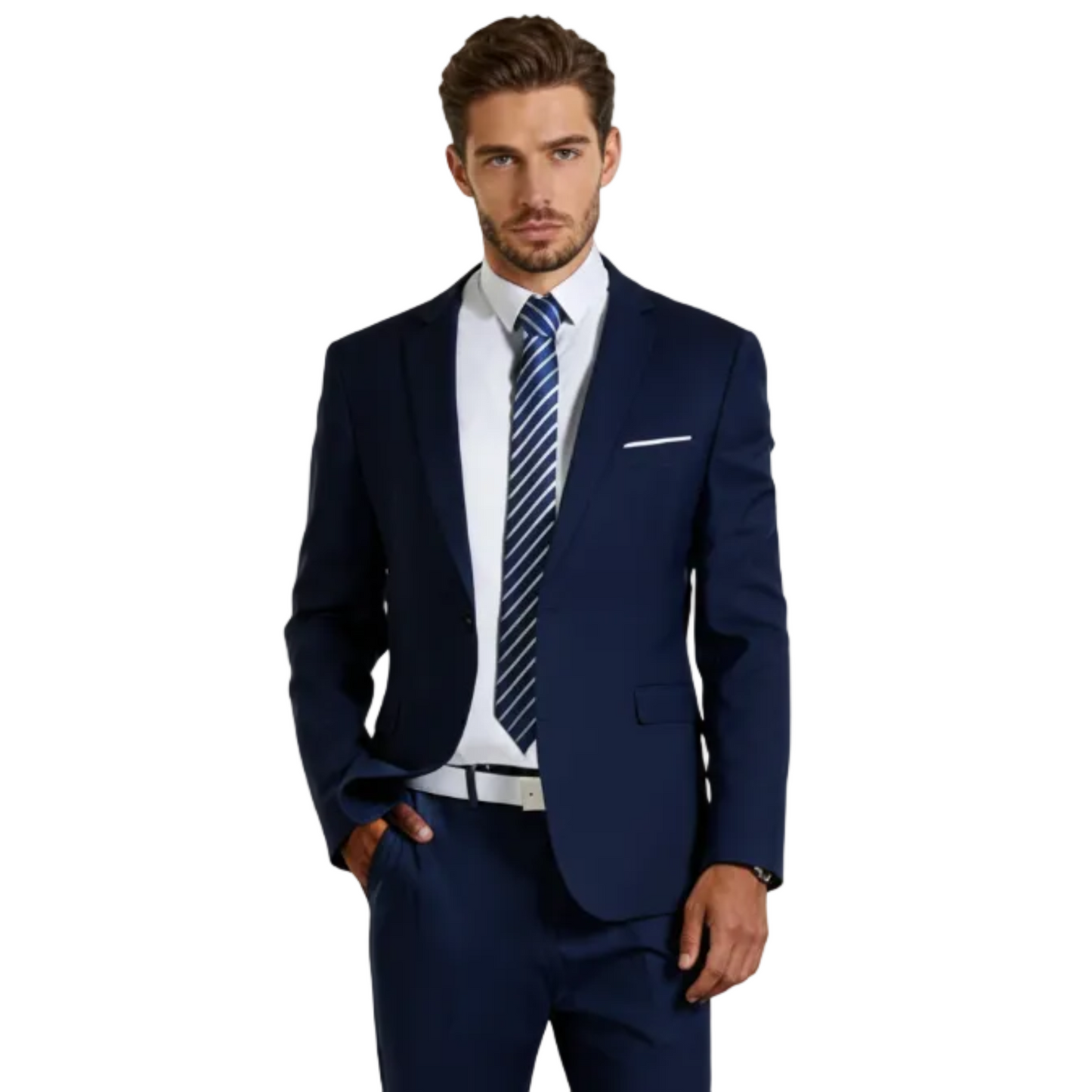Cloudstyle Men's 2-Piece Suits Slim Fit 1 Button Dress Suit Jacket Blazer & Pants Set