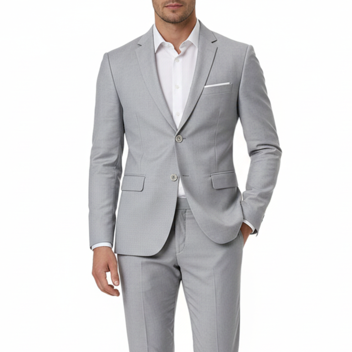 Cloudstyle Men's 2-Piece Suits Slim Fit 2 Button Dress Suit Jacket Blazer & Pants Set