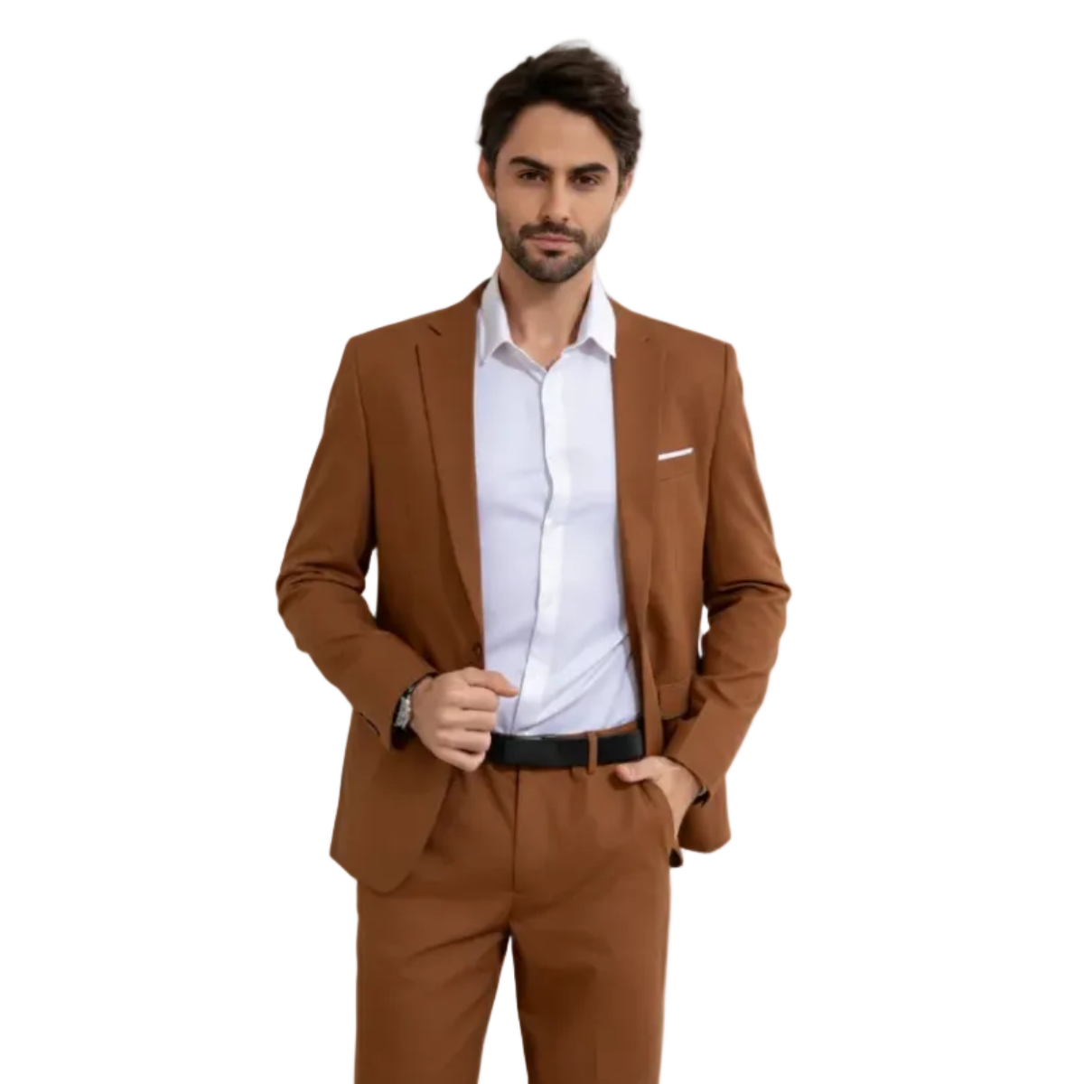 Cloudstyle Men's 2-Piece Suits Slim Fit 1 Button Dress Suit Jacket Blazer & Pants Set