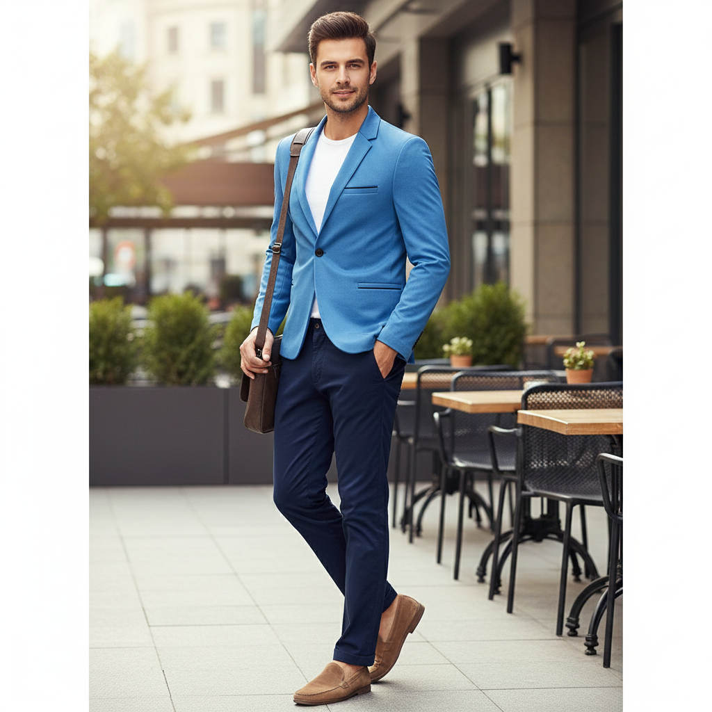 Cloudstyle Men's Suit Jacket One Button Slim Fit Sport Coat Business Daily Blazer