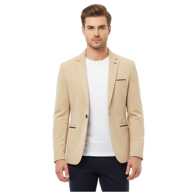 Cloudstyle Men's Suit Jacket One Button Slim Fit Sport Coat Business Daily Blazer