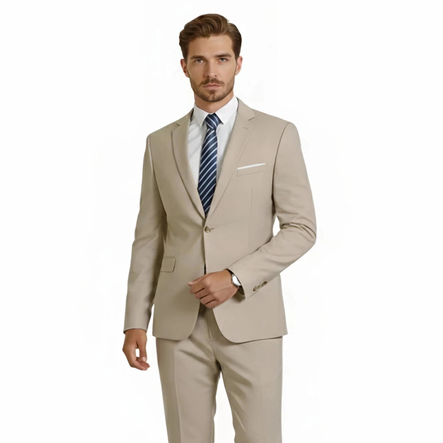 Cloudstyle Men's 2-Piece Suits Slim Fit 1 Button Dress Suit Jacket Blazer & Pants Set