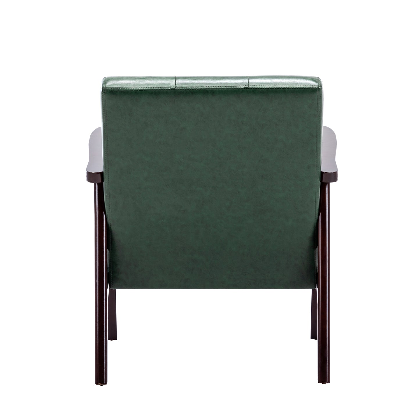 Cadeirão HomeMiYN Encaracolado Clássico Couro Verde Escuro