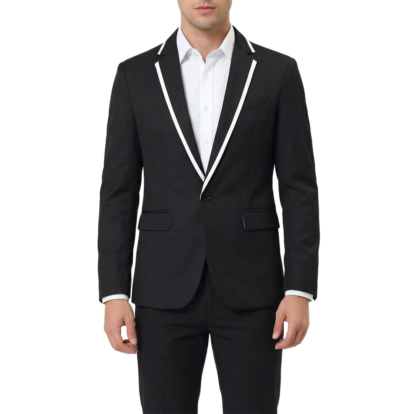 Cloudstyle Men's Casual Slim Fit Suit Jacket one Button Business Daily Blazer