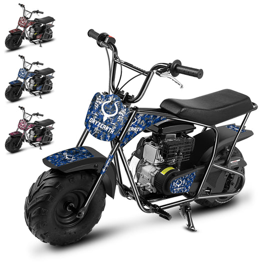 Bicicleta de terra para criança 105CC, 4 tempos, movida a gasolina, mini bicicleta todo-o-terreno para maiores de 13 anos (preta)