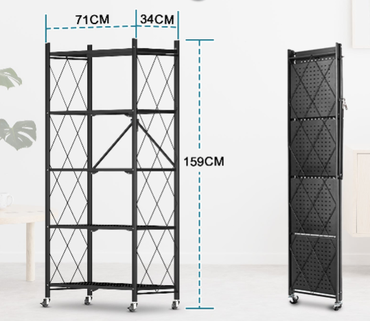 Estante plegable de 3-4 niveles para organizar el hogar, la cocina y la oficina - HomeMiYN