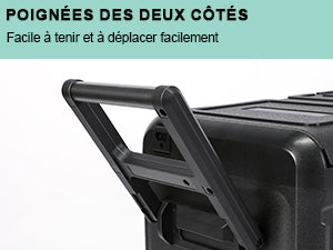 Réfrigérateur de voiture HOMEMiYN 12 V, réfrigérateur de voiture à double zone de 45 litres, congélateur portable (-8 ℉ ~ 68 ℉) avec 12/24 V DC 100/240 V AC, glacière électrique à contrôle APP pour voiture, camping-car, camping, voyage et usage domestique
