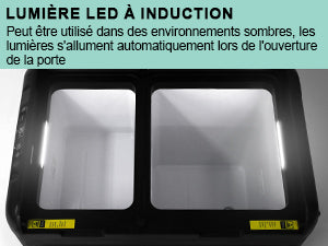 Réfrigérateur de voiture HOMEMiYN 12 V, réfrigérateur de voiture à double zone de 45 litres, congélateur portable (-8 ℉ ~ 68 ℉) avec 12/24 V DC 100/240 V AC, glacière électrique à contrôle APP pour voiture, camping-car, camping, voyage et usage domestique