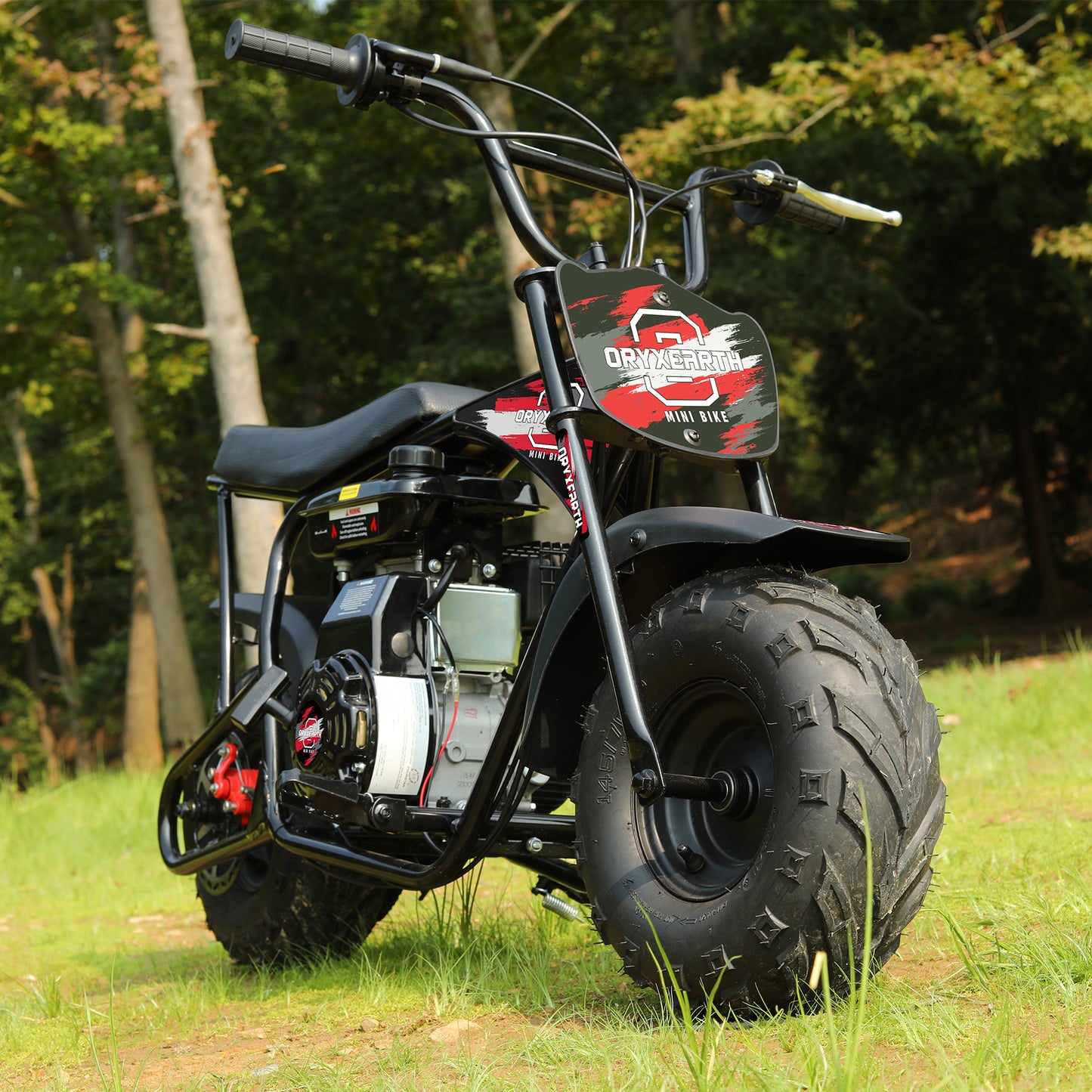 Mini Moto Todo-o-Terreno 105CC para Jovens - 4 Tempos, Transmissão Automática, Arranque por Corda, Acabamento em Vermelho Escovado - A Partir dos 13 Anos