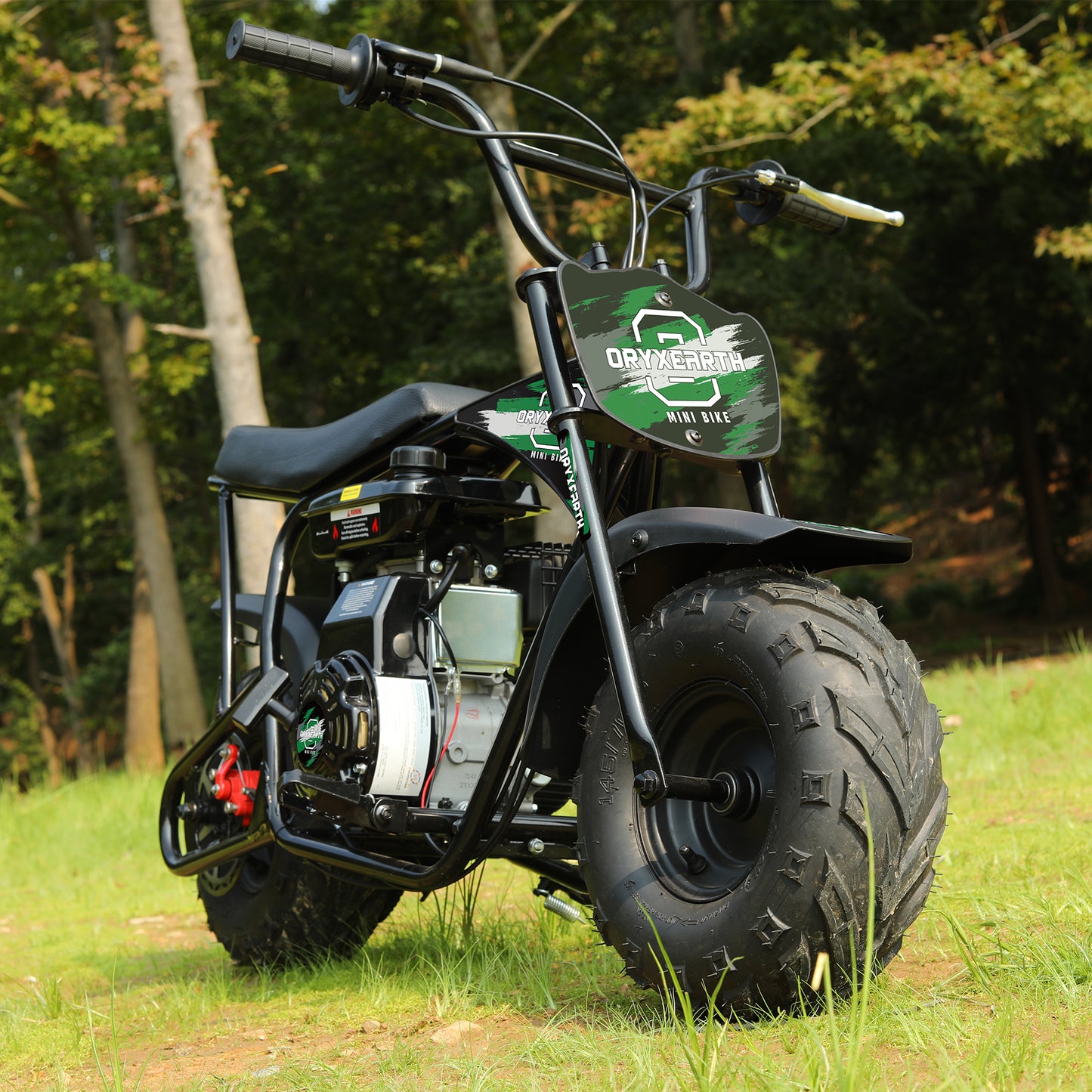105 ccm Mini-Offroad-Motorrad für Kinder, 4-Takt-Motor mit Automatikgetriebe, Seilzugstarter, gebürstete grüne Lackierung, Geeignet für Kinder ab 13 Jahren