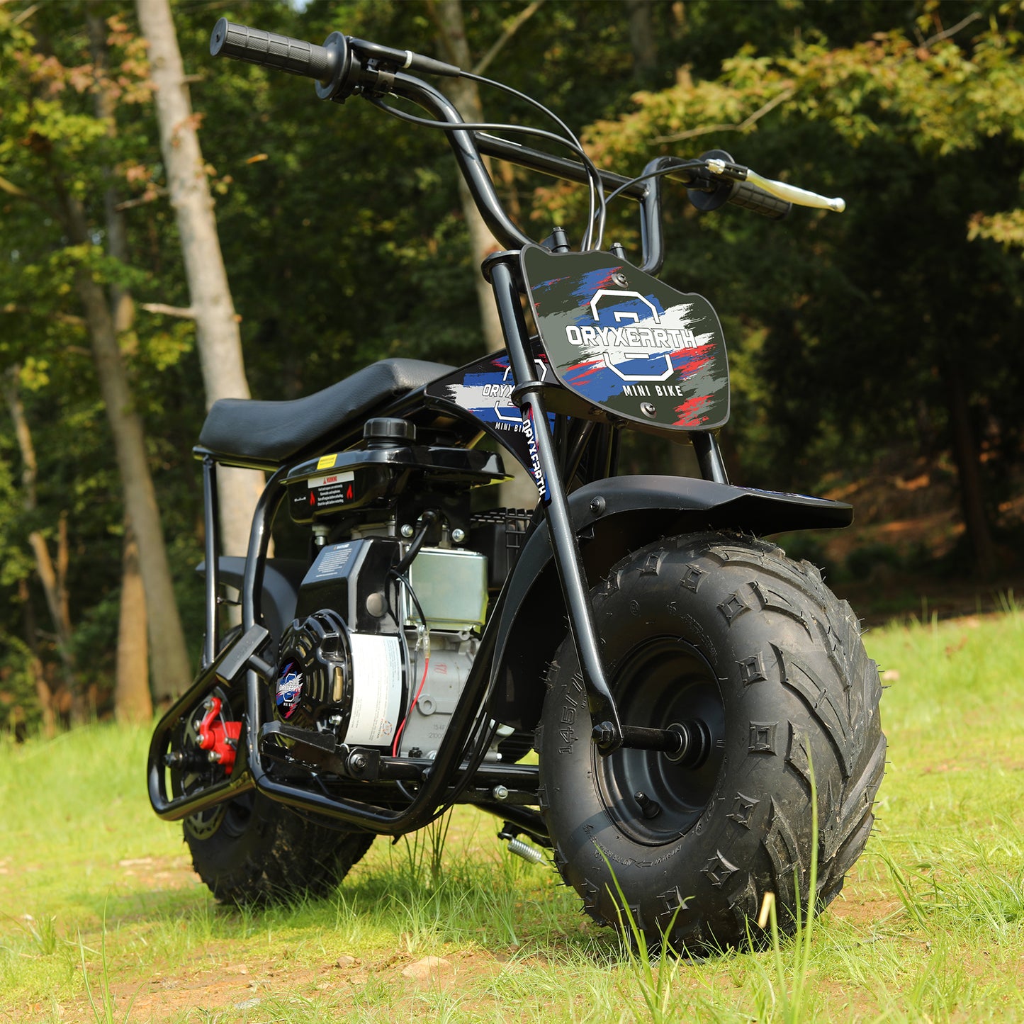 Mini Moto Todo-o-Terreno 105CC para Jovens - 4 Tempos, Transmissão Automática, Arranque por Corda, Acabamento em Azul Escovado - A Partir dos 13 Anos