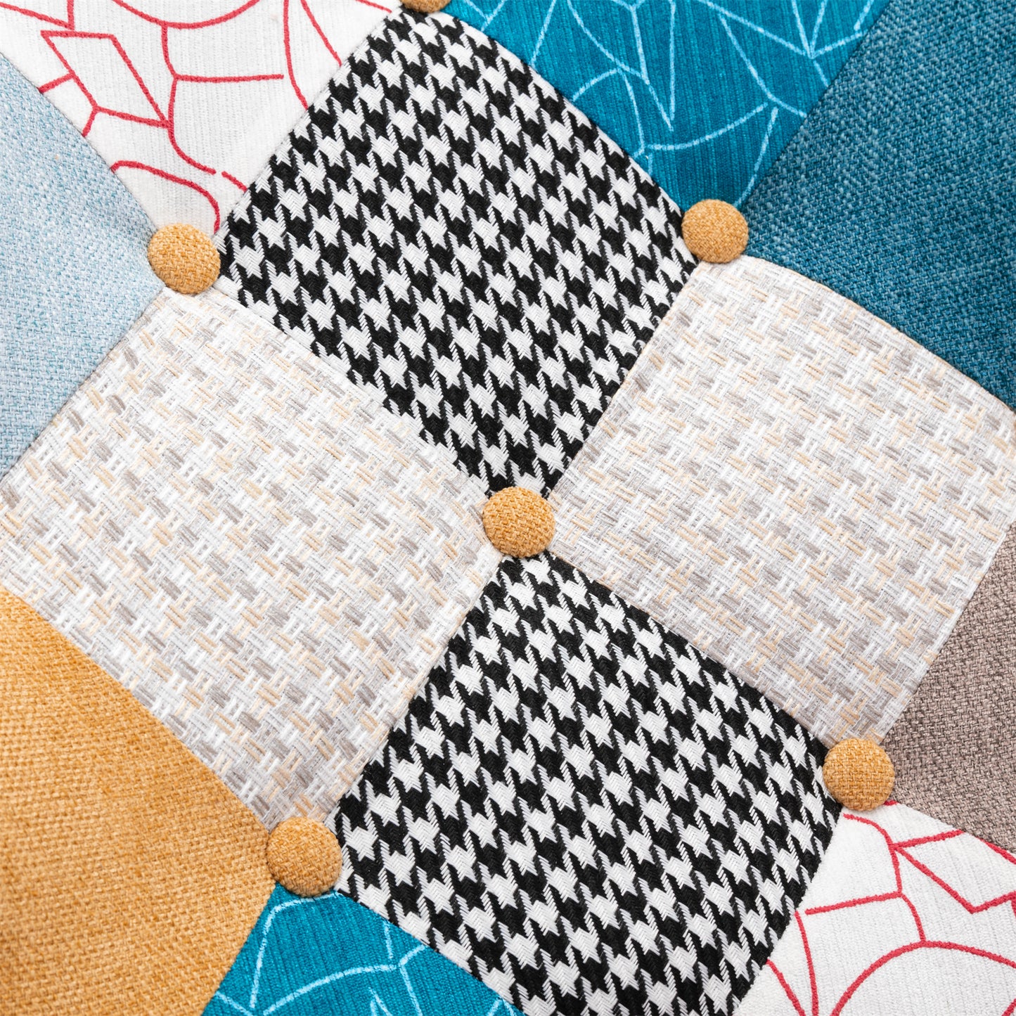 Cadeira de balanço Homemiyn Blue Patchwork 66 X 47 X 90cm