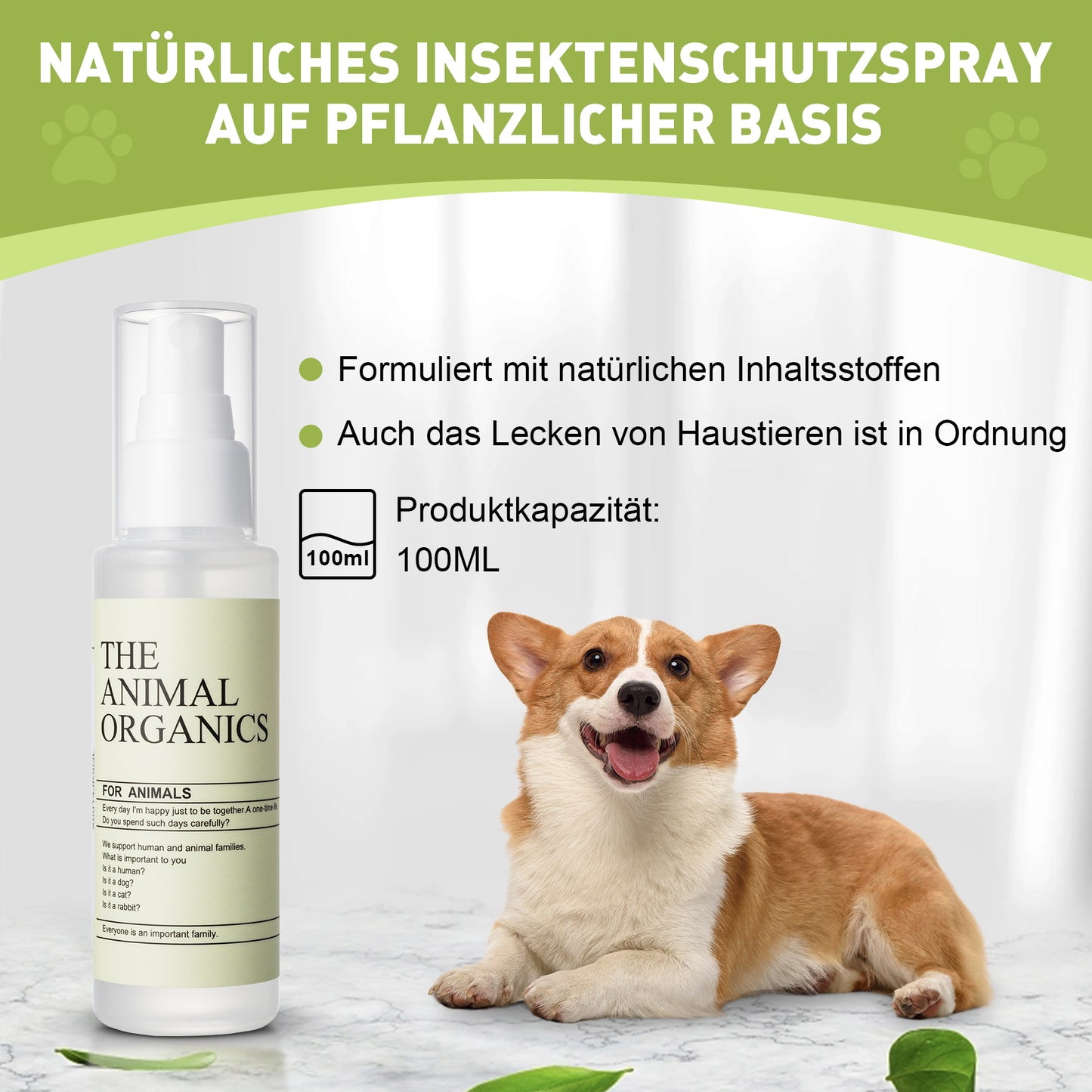 Natürliches Insektenspray für Tiere, 100ml, NATÜRLICHES PFLANZENINSEKTENSPRAY