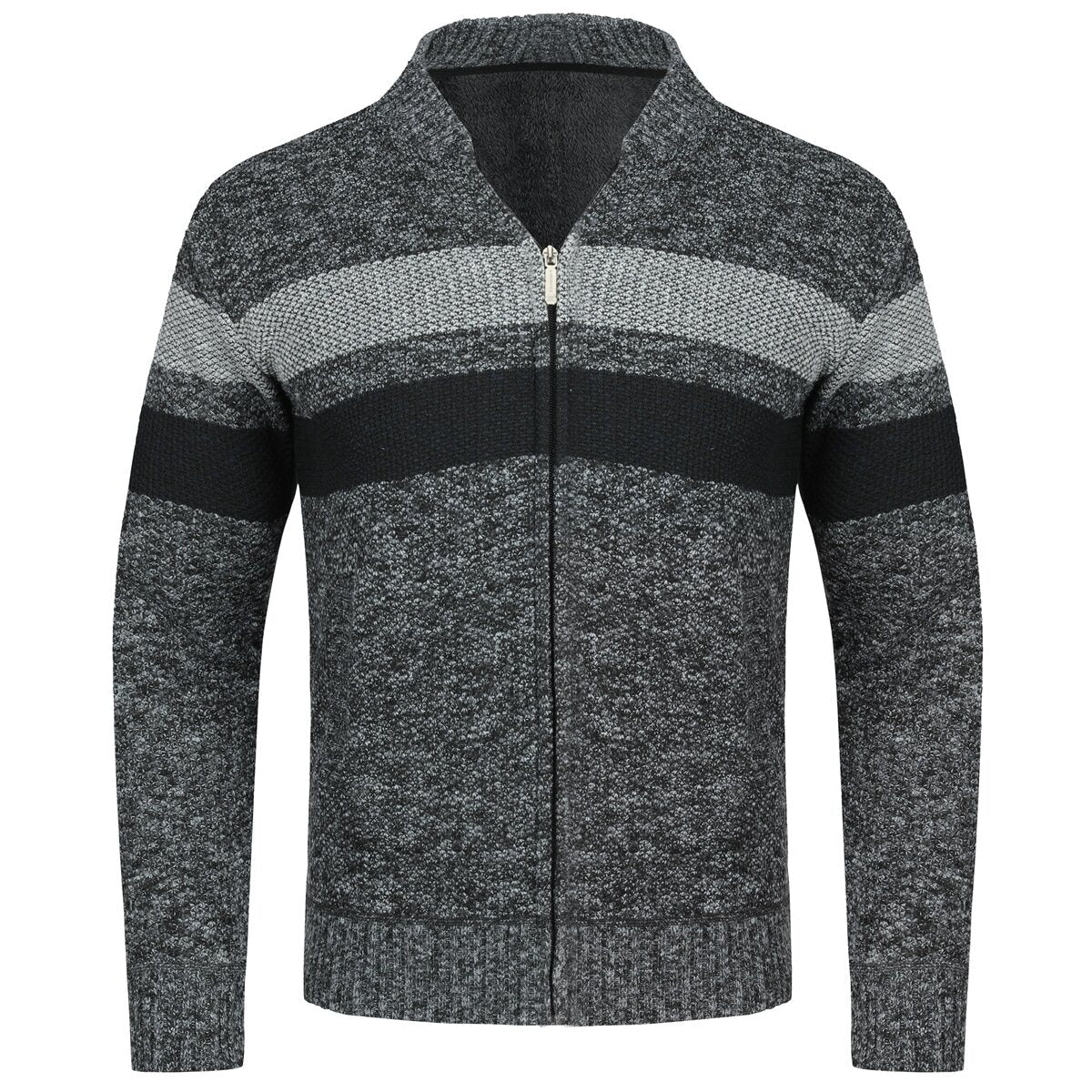 YFFUSHI Mens Casual Slim Full Zip Knitted Cardigan Sweaters